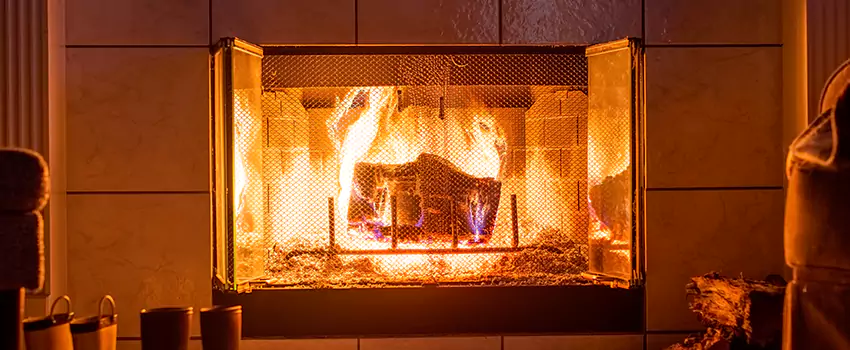 Mendota Hearth Landscape Fireplace Installation in Upper Clinton Hill, New Jersey