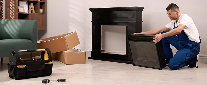 Old Rusted Metal Fireplace Repair And Replacement in Lower Broadway Neighborhood, NJ